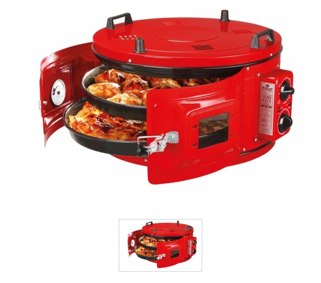 Horno redondo doble bandeja 35L