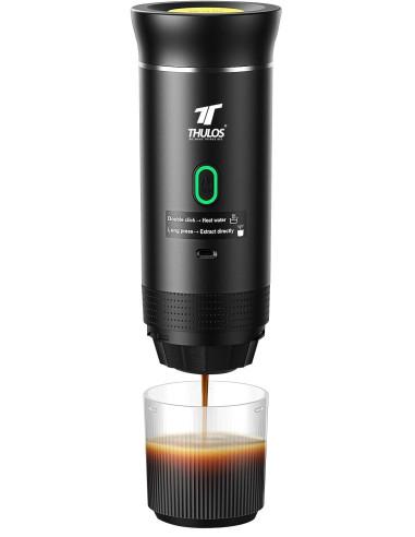 Cafetera portátil, 20 bares de presión. Admite 2 tipos de cápsulas + café molido. THULOS TH-CM06